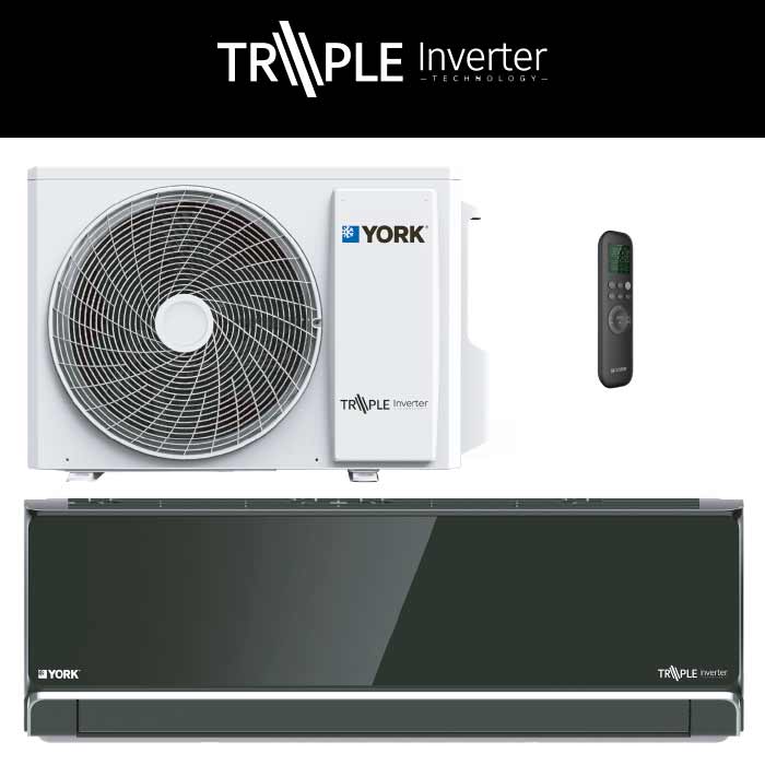 Aire Acondicionado Mini Split Triple Inverter 12k Btu Seer20 Lujo York