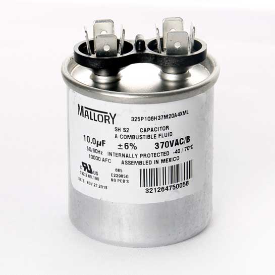 Capacitor 10mf Marcha 370v Mallory