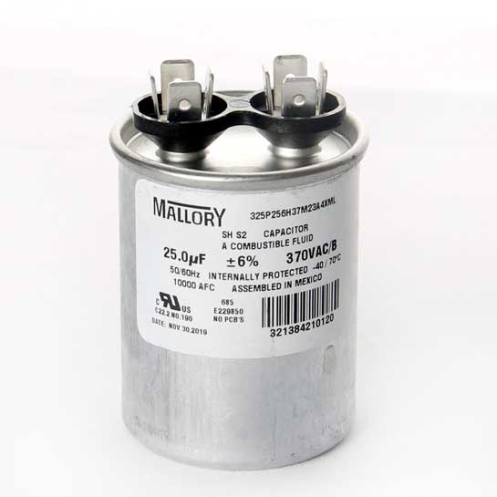 Capacitor 25mf Marcha 370v Mallory
