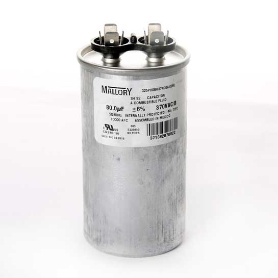 Capacitor 80mf Marcha 370v Mallory