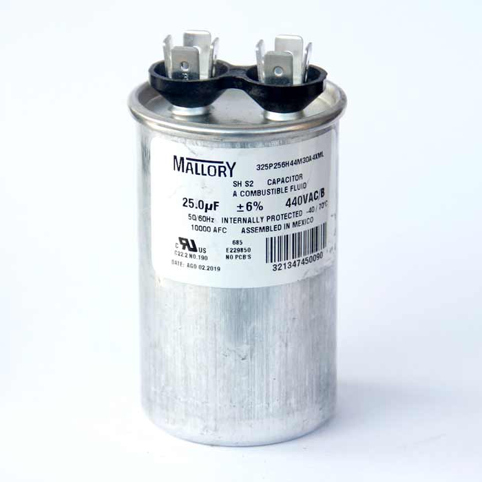 Capacitor Marcha 25mf 440v Mallory