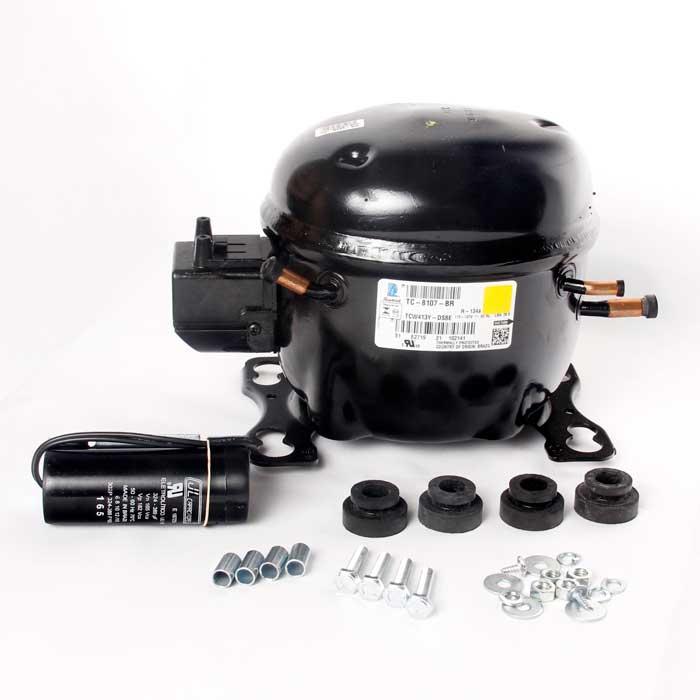 Compresor TecumsehB 1/3+Hp Baja 110v R134 Tcw413ys