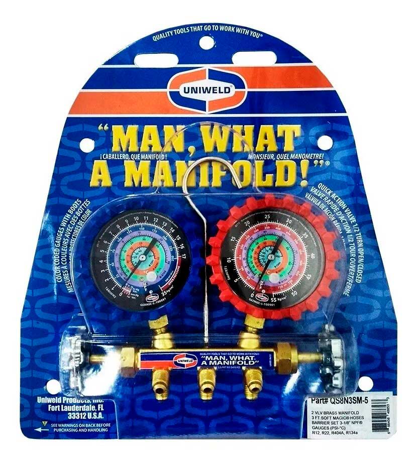 Juego De Manómetros Uniweld R410/R134/R22/R404